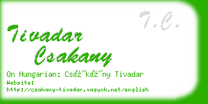 tivadar csakany business card